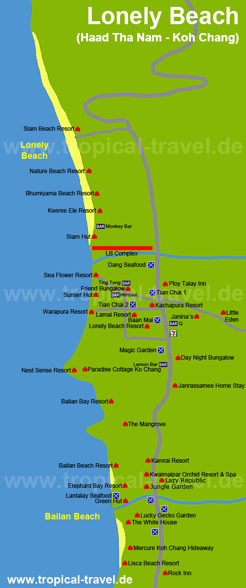 Bailan Beach Karte