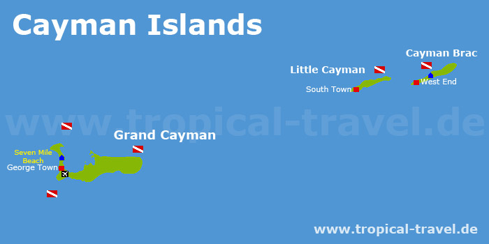 Cayman Islands Karte