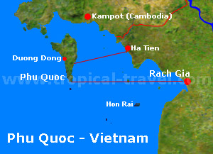Karte von Süd-Vietnam