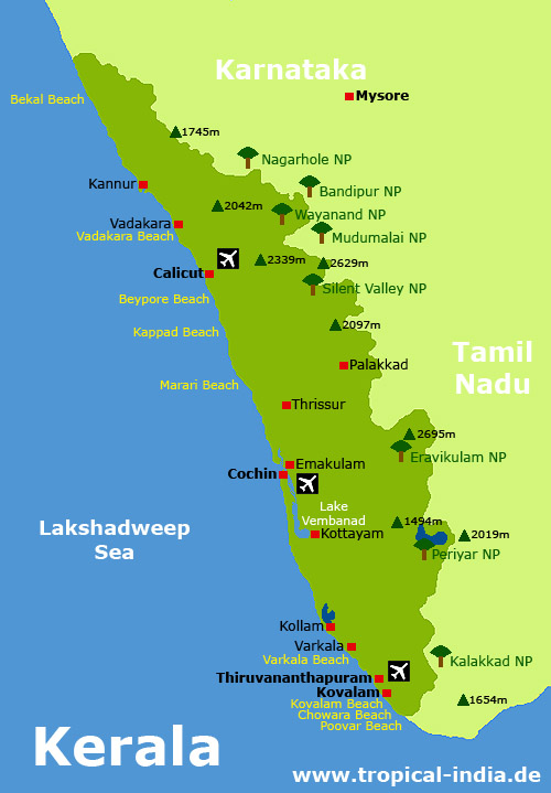 Kerala Karte