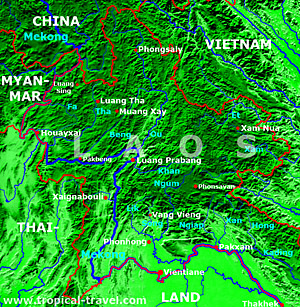 Laos Nord Karte