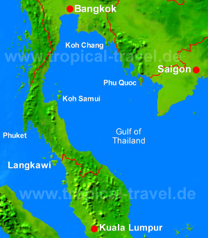 Golf von Thailand Karte