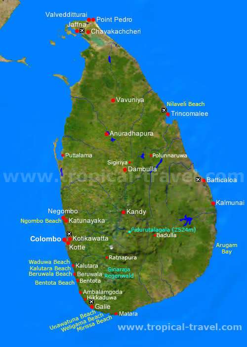 Sri Lanka Karte