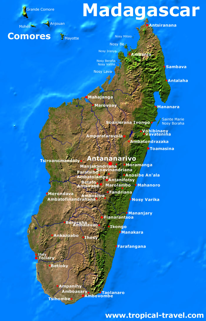 Madagaskar Karte