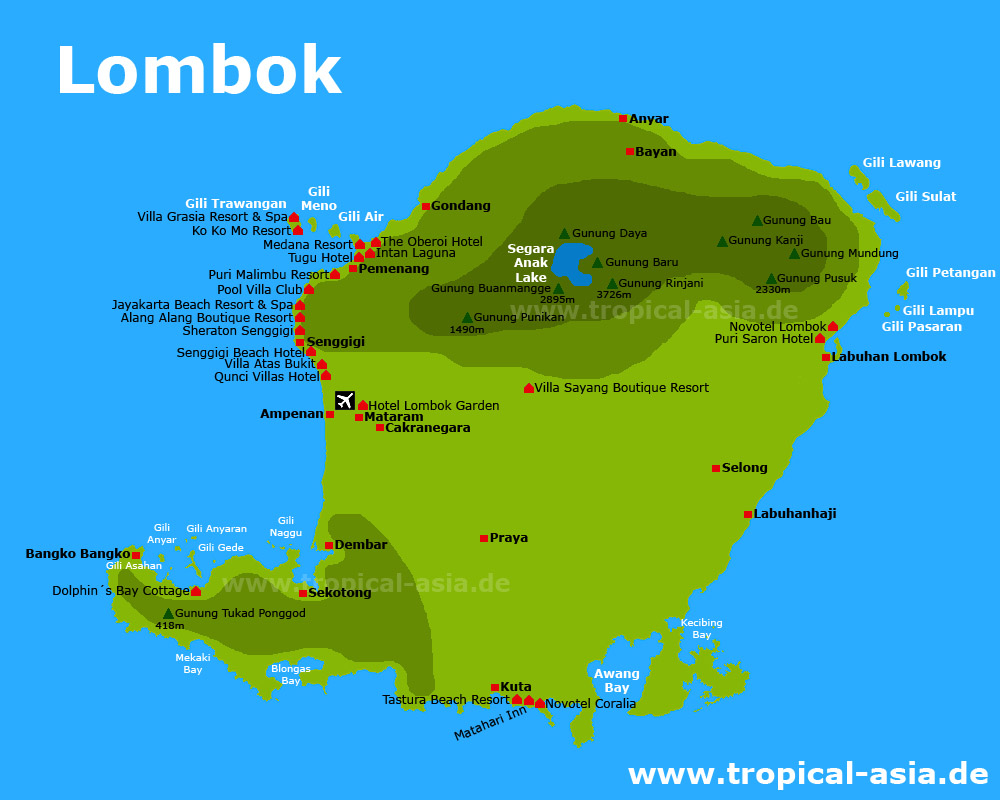 Lombok Karte