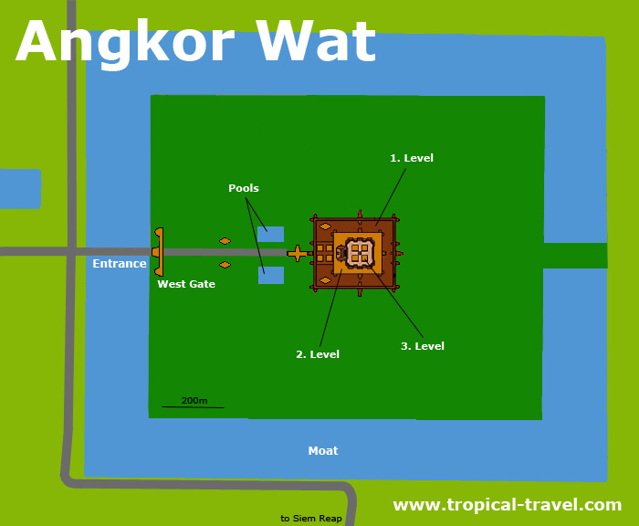 Angkor Wat Karte