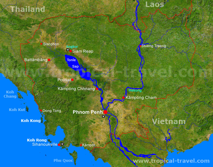 Kambodscha Karte