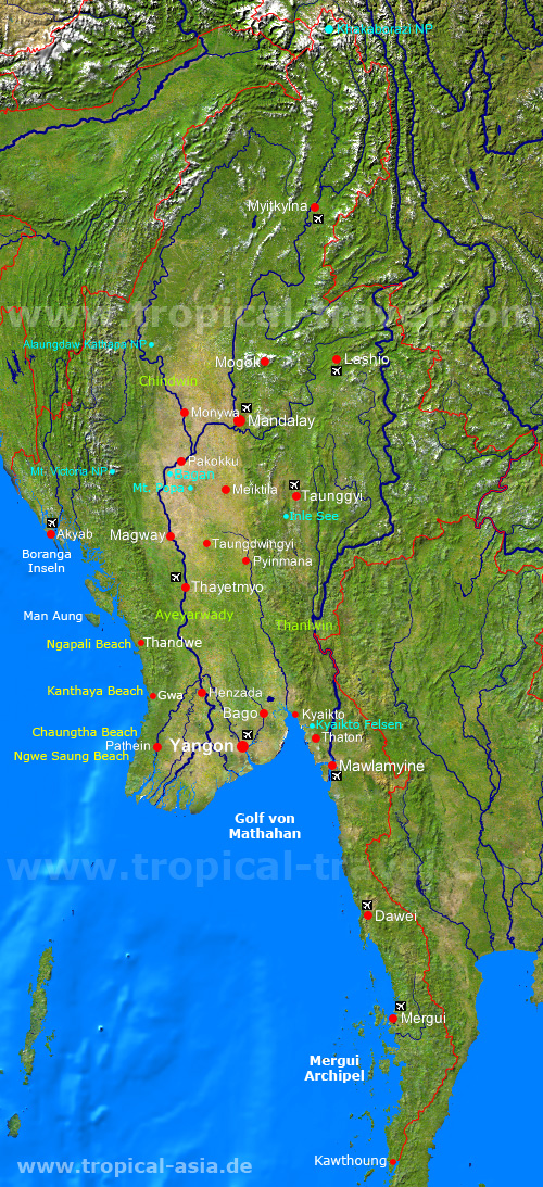 Myanmar-Karte