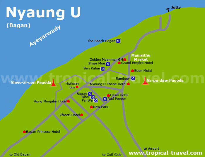 Nyaung U Karte