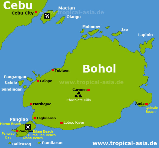 Bohol Karte