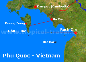 Karte von S&uuml;d-Vietnam