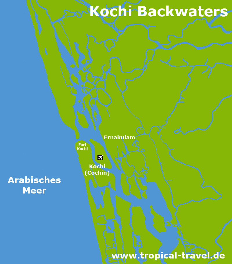 Backwaters Karte