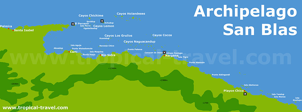 San Blas Karte
