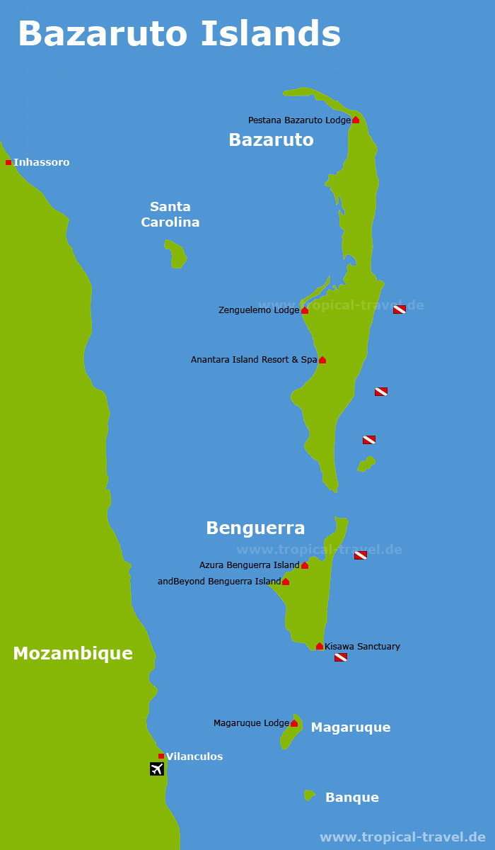 Bazaruto Karte
