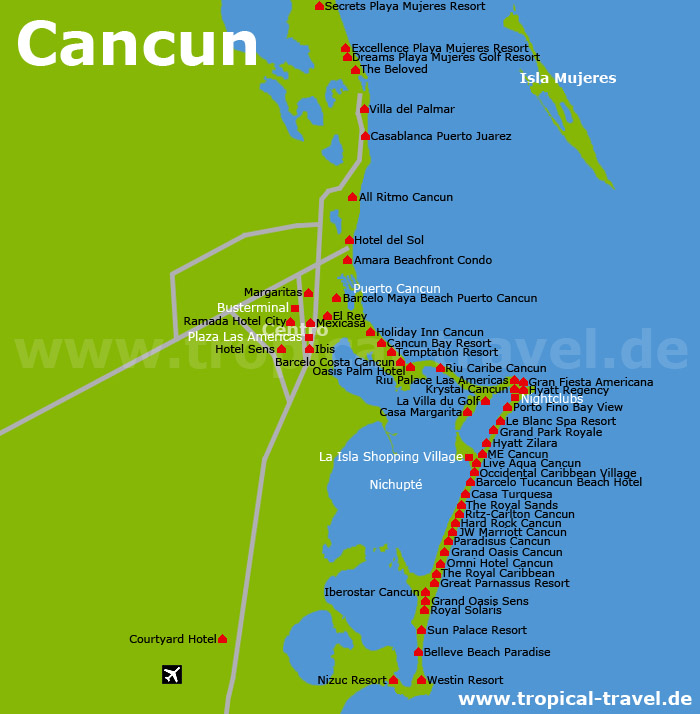 Cancun Karte