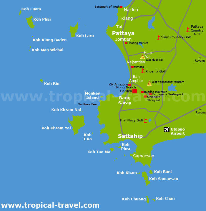 Pattaya Region Karte