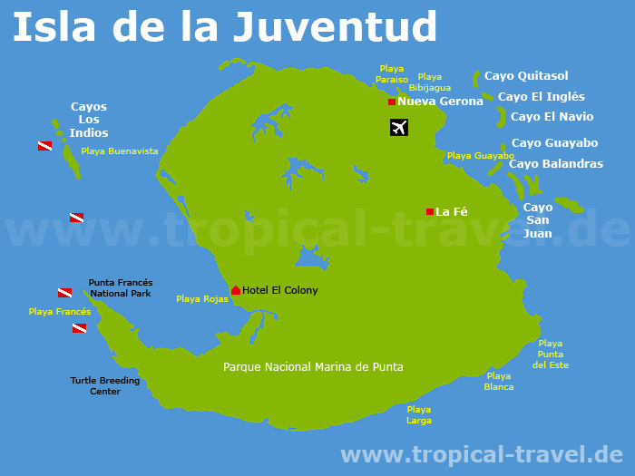 Isla Juventud Karte