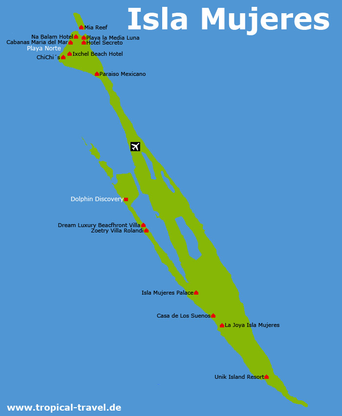 Isla Mujeres Karte