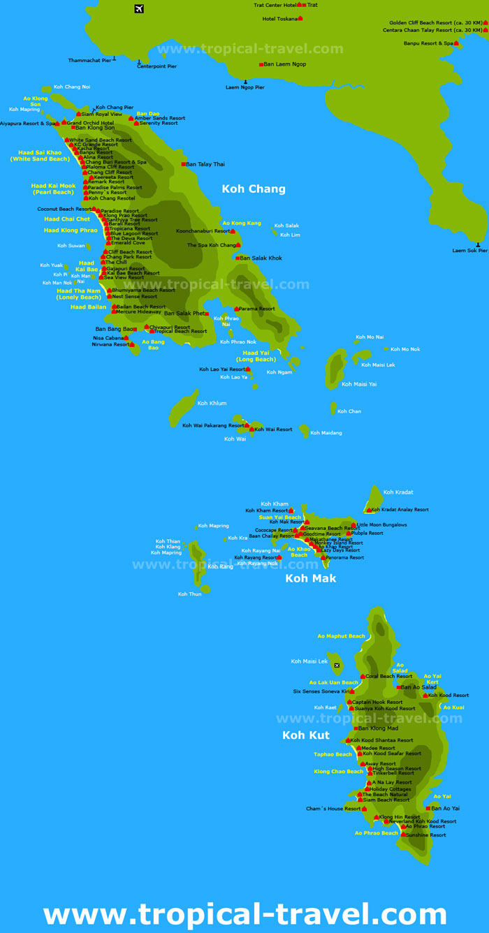 Koh Chang islands Karte