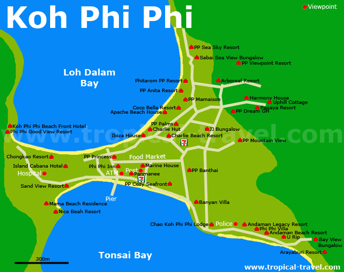 Koh Phi Phi Tonsai Karte