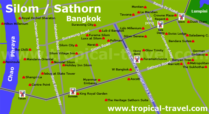 Silom / Sathorn Karte