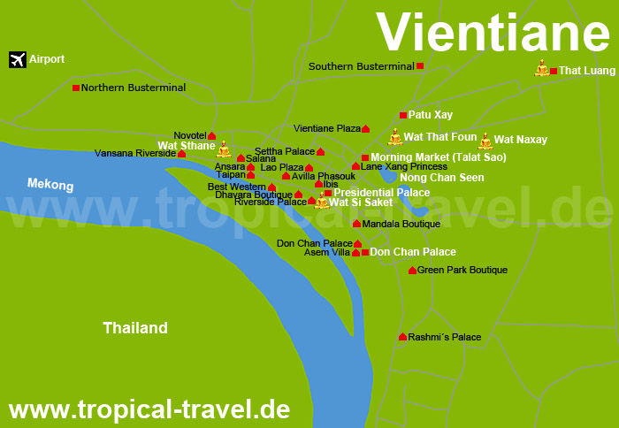Vientiane Karte