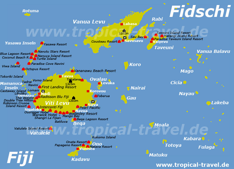 Fidschi Karte