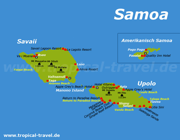 Samoa Karte