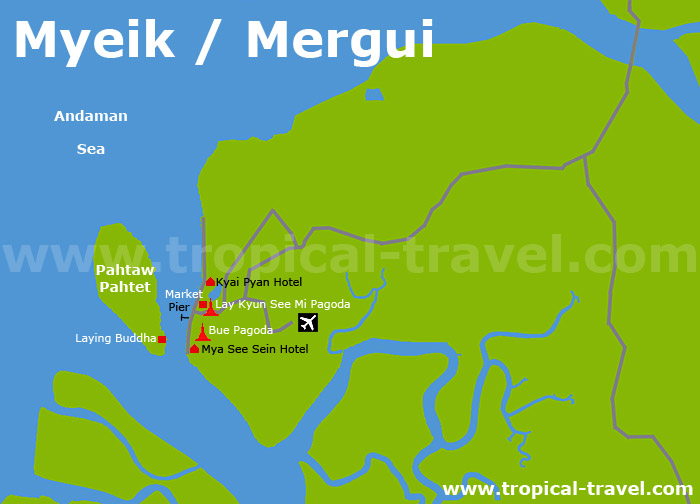 Mergui Archipel Karte