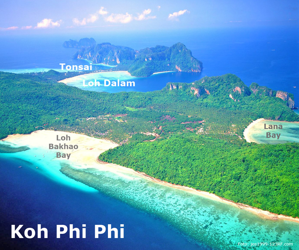 Phi Phi aus der Luft
